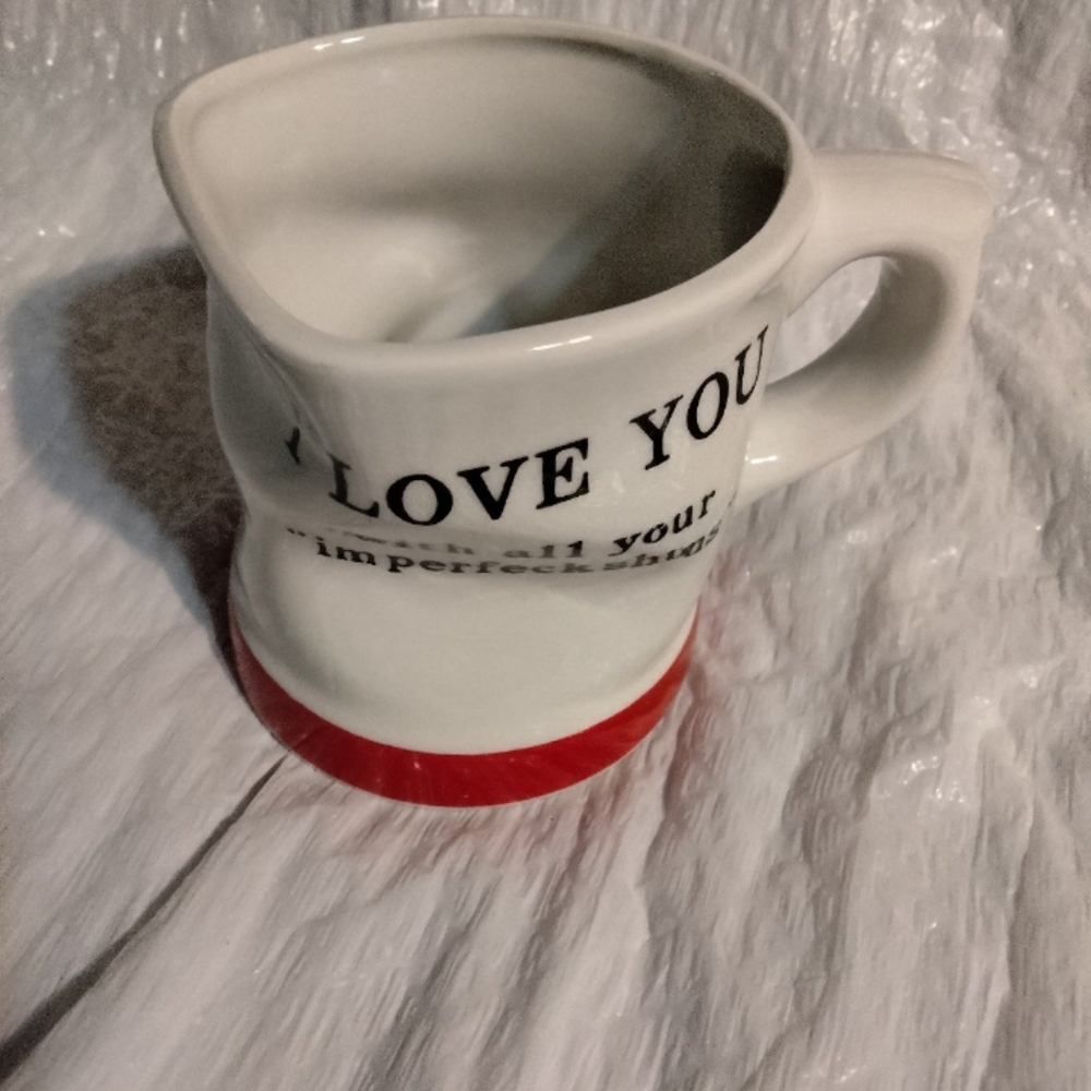 1993 Vtg Houston Foods "I Love You With All Your ImperfeckShuns" Coffee/Mug Cup